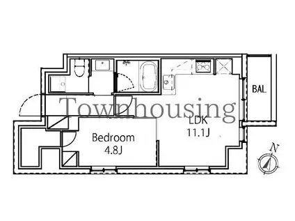 OZIO両国II(1LDK/6階)の間取り写真