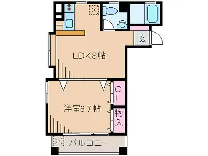 フジビューハイツ菊名弐番館(1LDK/1階)の間取り写真