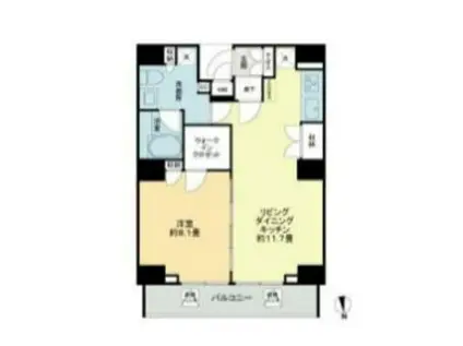 ヴィオ―ル文京関口(1LDK/11階)の間取り写真