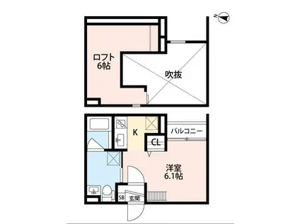 メゾンドゥセルクル(ワンルーム/1階)の間取り写真