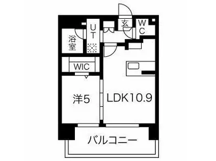 エルフォルテ東京イースト(1LDK/3階)の間取り写真