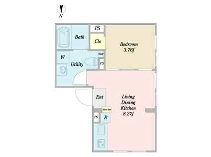 クリオ ラモード目黒本町(1LDK/2階)の間取り写真