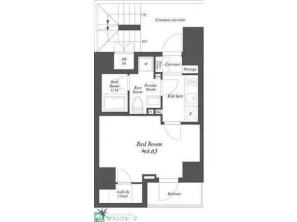 ルクレ押上(1K/12階)の間取り写真