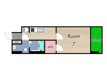 TS SQUARE大阪城(1K/5階)の間取り写真