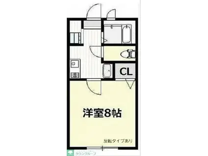TY東松山(1K/2階)の間取り写真