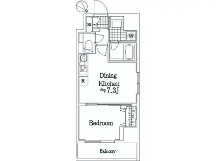リヴシティ横濱関内弐番館(1DK/9階)の間取り写真