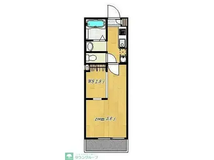 ブライトコート(1K/1階)の間取り写真