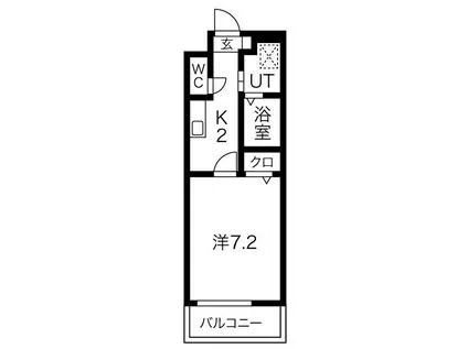 サニーコート松軒(1K/1階)の間取り写真