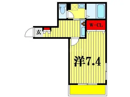 ハイムビバーチェ(1K/3階)の間取り写真