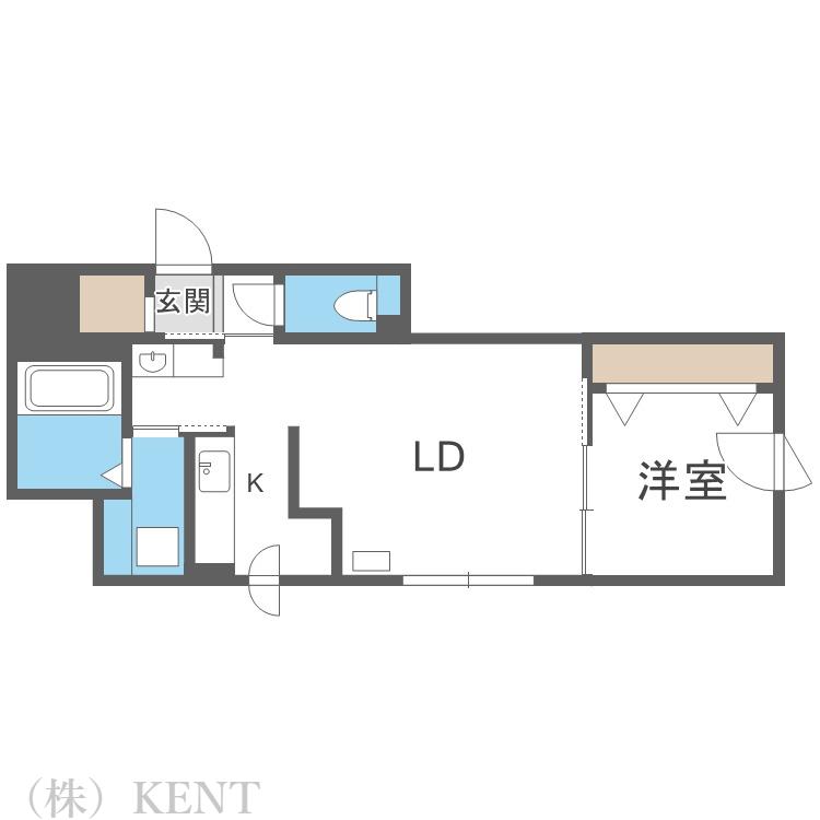 NEXT AVE.KOTONI(1LDK/2階)の間取り写真