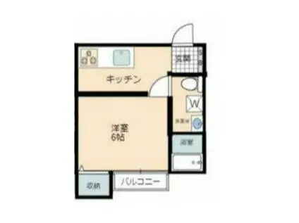 マーチ北柏(1K/1階)の間取り写真