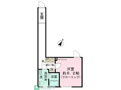 シャルム(1K/3階)の間取り写真