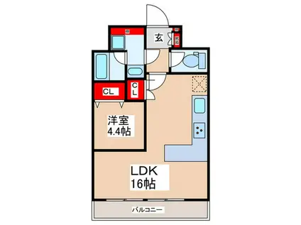 東陽町ハイホームA棟(1LDK/10階)の間取り写真