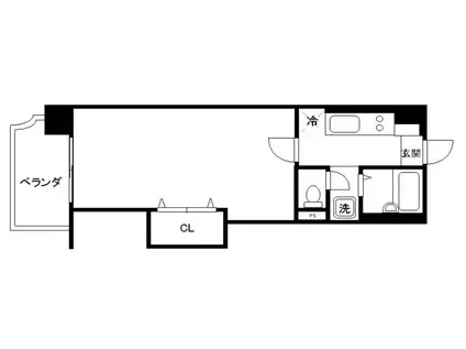 ワコー第三マンション(1K/8階)の間取り写真