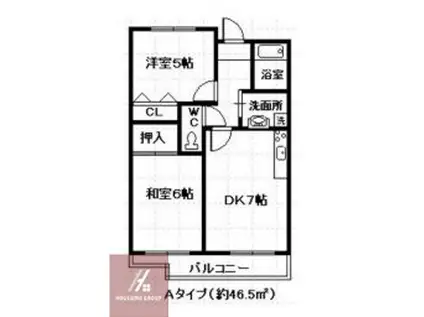 永田3丁目のマンション(2DK/2階)の間取り写真