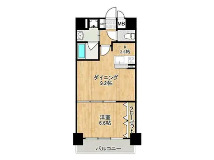 南海グランドコート阿倍野(1LDK/5階)の間取り写真