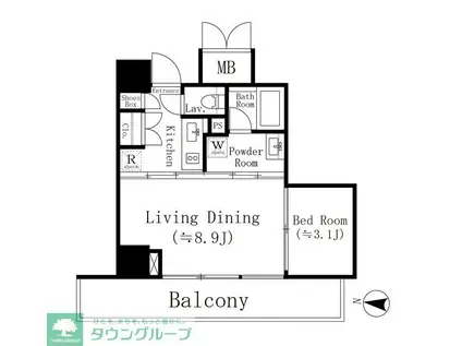 高円寺クロスオーバー(1LDK/2階)の間取り写真