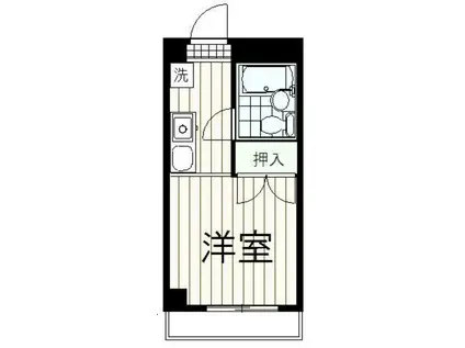 サンヒルズ大塚(1K/1階)の間取り写真