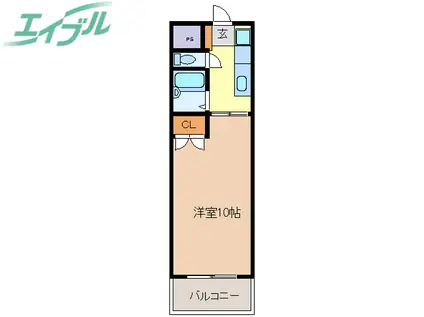 エルフィン(1K/2階)の間取り写真