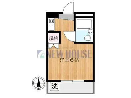 ロフトヒルズ(ワンルーム/2階)の間取り写真