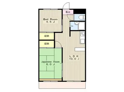 アルクヒルズ(2LDK/1階)の間取り写真