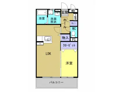 N-STYLE(1LDK/2階)の間取り写真