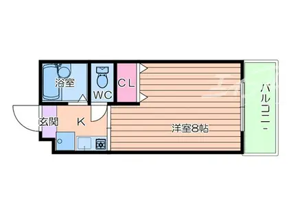 アーバンリームII(1K/4階)の間取り写真