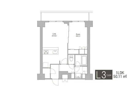 オアーゼ日暮里レジデンス(1LDK/5階)の間取り写真