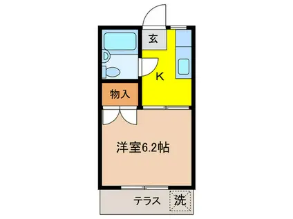 パピヨンベ-ル1(1K/1階)の間取り写真