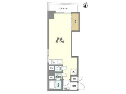 ルミエールお茶ノ水(ワンルーム/4階)の間取り写真