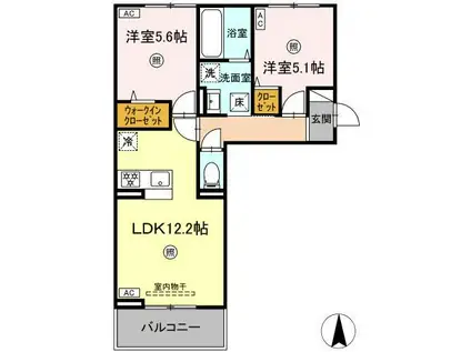 アーバンレジデンス(2LDK/2階)の間取り写真