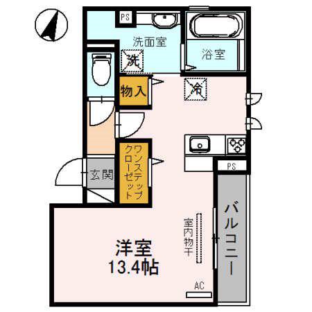 フォーシーズンズ神戸(ワンルーム/2階)の間取り写真