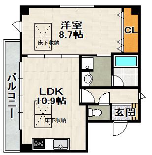 セントグリーンガーデン(1LDK/2階)の間取り写真