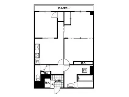 藤和大口コープⅡ(3DK/2階)の間取り写真