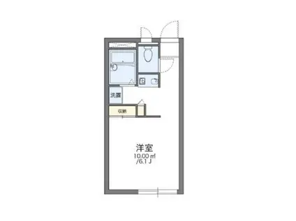 レオパレスルミエール(1K/1階)の間取り写真