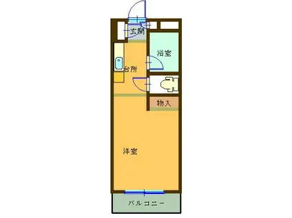 シェモア武蔵野(1K/3階)の間取り写真