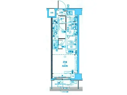 MAXIV武蔵小杉(1K/7階)の間取り写真