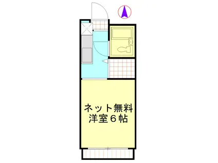 青木葉センタービル(1K/2階)の間取り写真