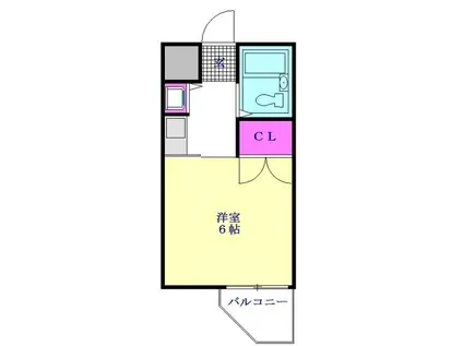 プレビュー川口(1K/1階)の間取り写真