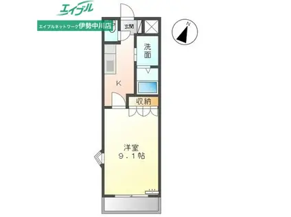 コーポブリリアント(1K/2階)の間取り写真