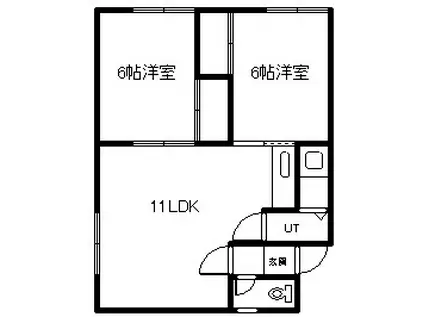 ニアルーム(2LDK/2階)の間取り写真