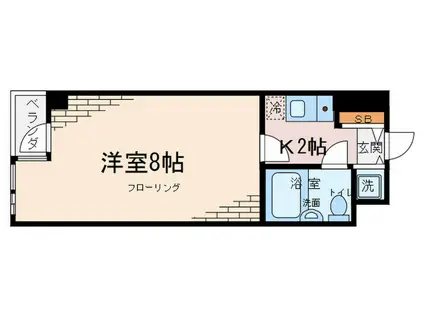 オンコウハウス亀有(1K/4階)の間取り写真