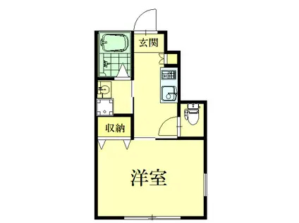 H・Gフラット(1K/1階)の間取り写真