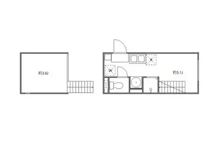 テラス祖師谷大蔵(ワンルーム/1階)の間取り写真