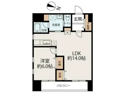 ヴィスタアリーナ(1LDK/3階)の間取り写真