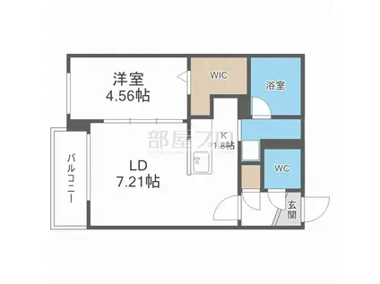 レジデンス菊水(1LDK/2階)の間取り写真