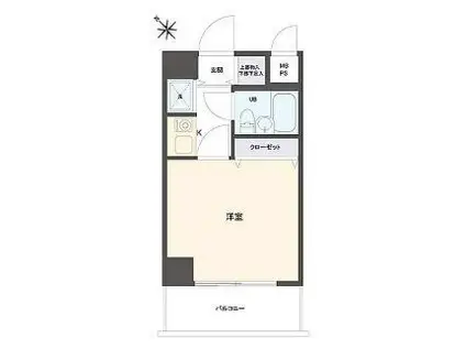 クリオ横須賀中央壱番館(1K/4階)の間取り写真