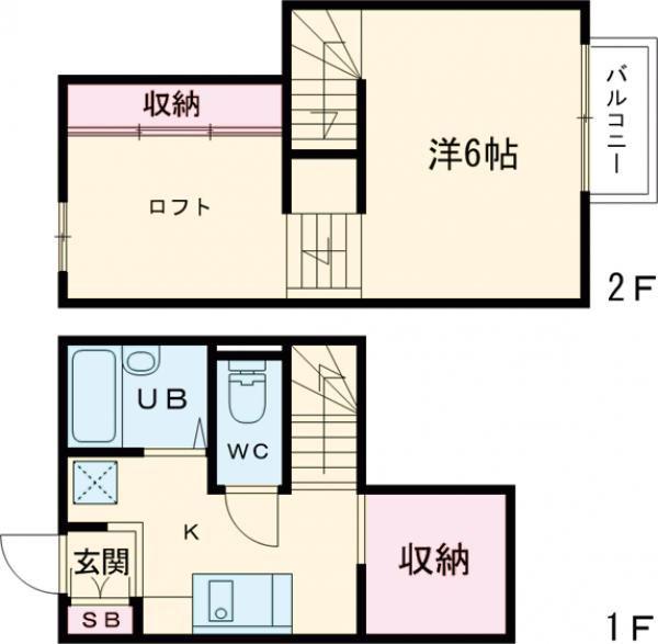 PRECIOUS COURT(1K/2階)の間取り写真