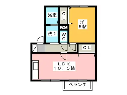 グランメゾン姪浜(1LDK/2階)の間取り写真