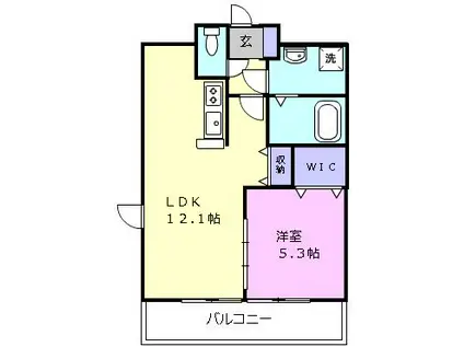 LIVE南新町(1LDK/1階)の間取り写真